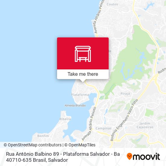 Rua Antônio Balbino 89 - Plataforma Salvador - Ba 40710-635 Brasil map