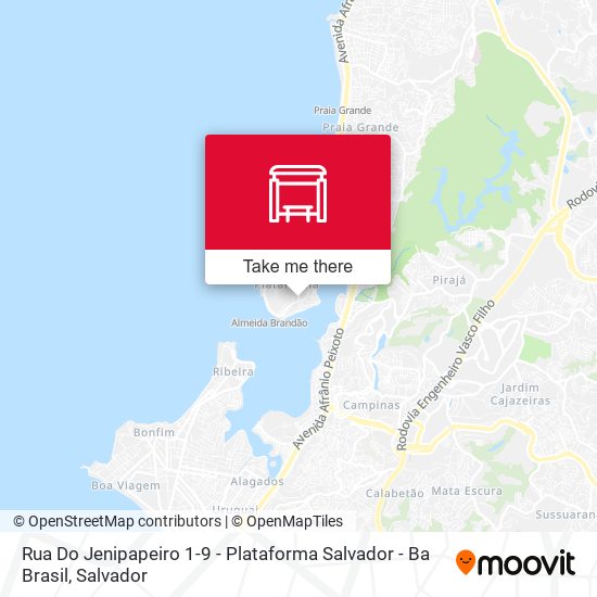 Mapa Rua Do Jenipapeiro 1-9 - Plataforma Salvador - Ba Brasil