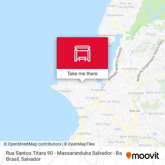 Rua Santos Titara 90 - Massaranduba Salvador - Ba Brasil map