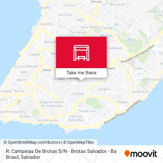 Mapa R. Campinas De Brotas S / N - Brotas Salvador - Ba Brasil