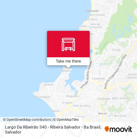 Mapa Largo Da Ribeirão 340 - Ribeira Salvador - Ba Brasil