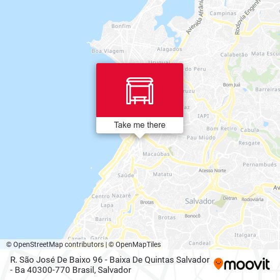 Mapa R. São José De Baixo 96 - Baixa De Quintas Salvador - Ba 40300-770 Brasil