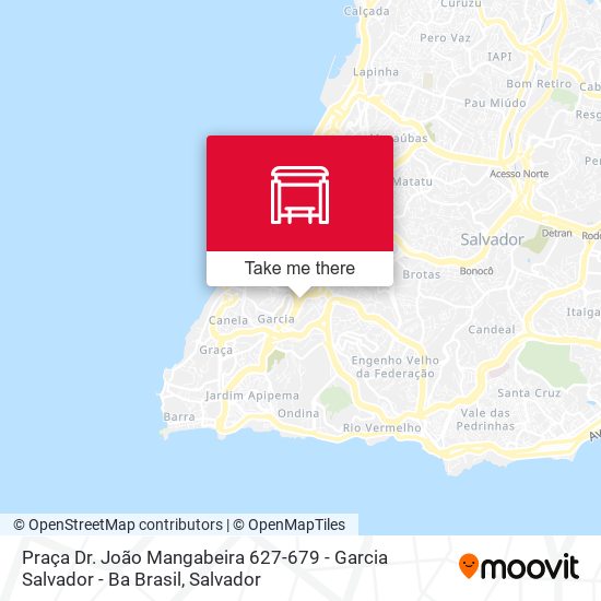 Mapa Praça Dr. João Mangabeira 627-679 - Garcia Salvador - Ba Brasil