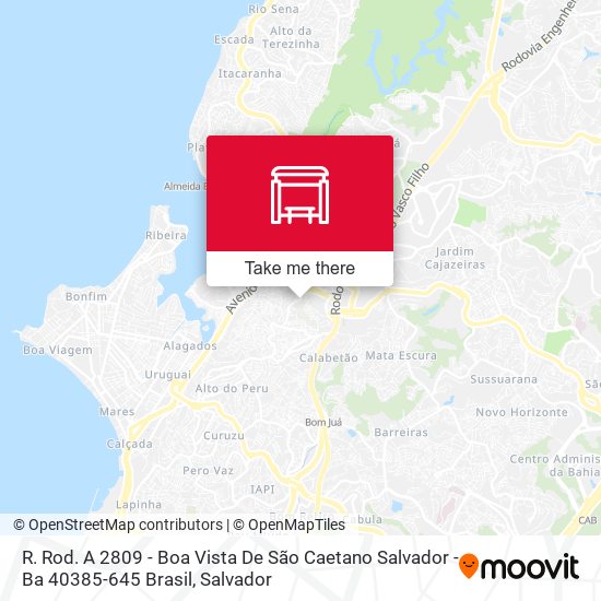 Mapa R. Rod. A 2809 - Boa Vista De São Caetano Salvador - Ba 40385-645 Brasil