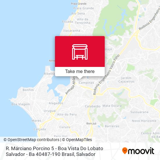 Mapa R. Márciano Porcino 5 - Boa Vista Do Lobato Salvador - Ba 40487-190 Brasil