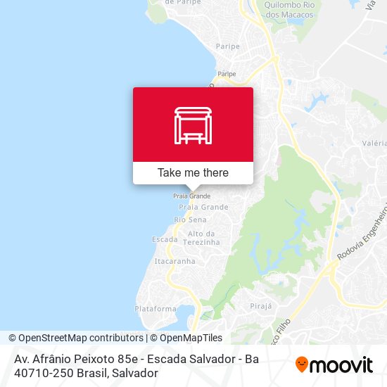 Mapa Av. Afrânio Peixoto 85e - Escada Salvador - Ba 40710-250 Brasil