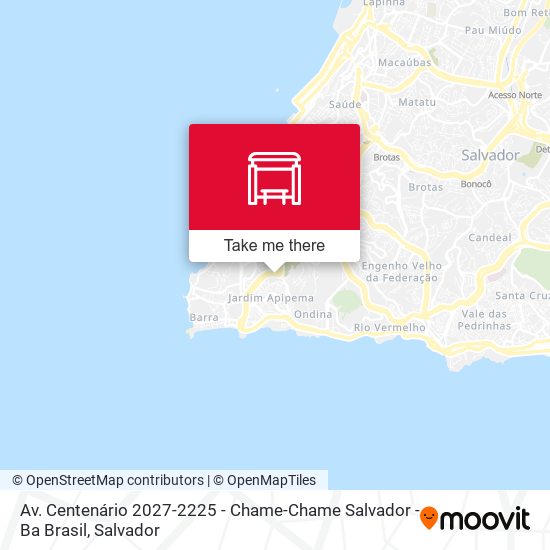 Mapa Av. Centenário 2027-2225 - Chame-Chame Salvador - Ba Brasil