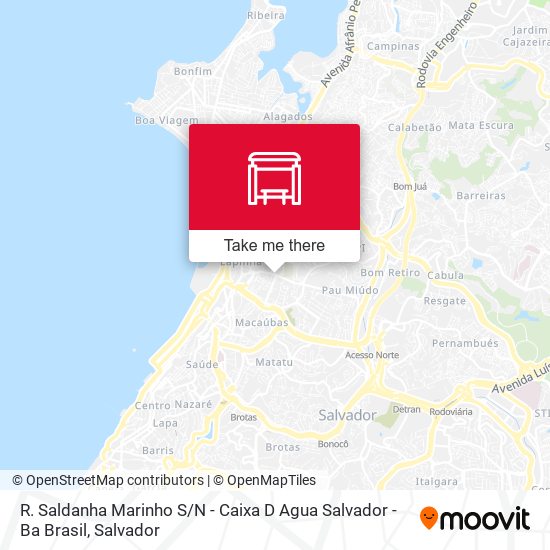 Mapa R. Saldanha Marinho S / N - Caixa D Agua Salvador - Ba Brasil