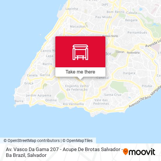 Av. Vasco Da Gama 207 - Acupe De Brotas Salvador - Ba Brazil map