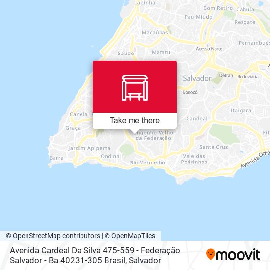 Avenida Cardeal Da Silva 475-559 - Federação Salvador - Ba 40231-305 Brasil map