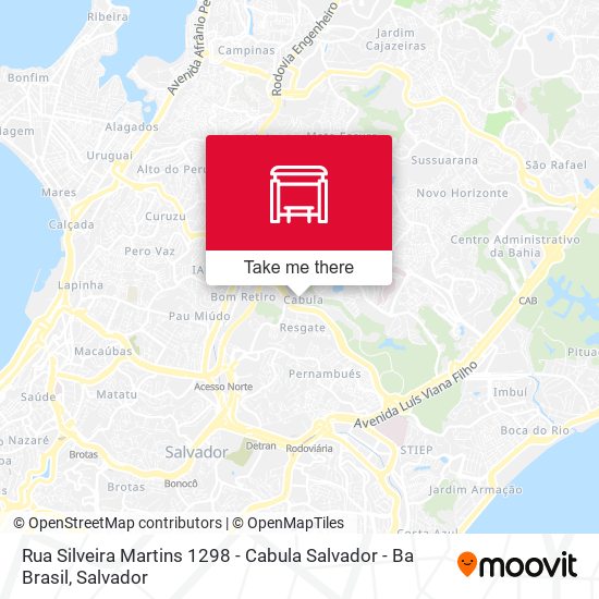 Mapa Rua Silveira Martins 1298 - Cabula Salvador - Ba Brasil