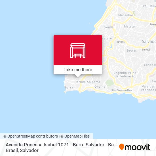 Mapa Avenida Princesa Isabel 1071 - Barra Salvador - Ba Brasil