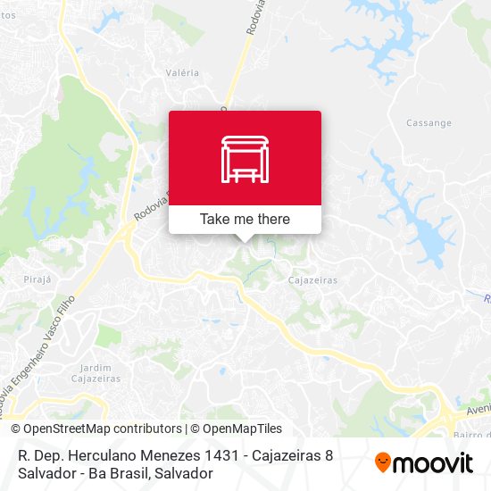 R. Dep. Herculano Menezes 1431 - Cajazeiras 8 Salvador - Ba Brasil map