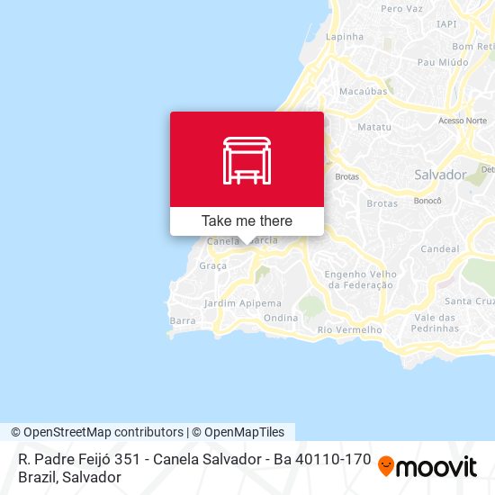 R. Padre Feijó 351 - Canela Salvador - Ba 40110-170 Brazil map