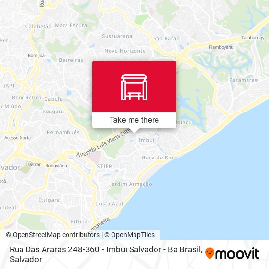 Rua Das Araras 248-360 - Imbuí Salvador - Ba Brasil map