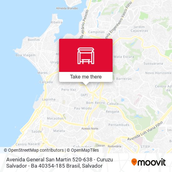 Mapa Avenida General San Martin 520-638 - Curuzu Salvador - Ba 40354-185 Brasil