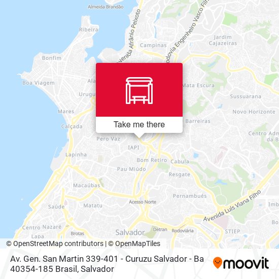 Av. Gen. San Martin 339-401 - Curuzu Salvador - Ba 40354-185 Brasil map