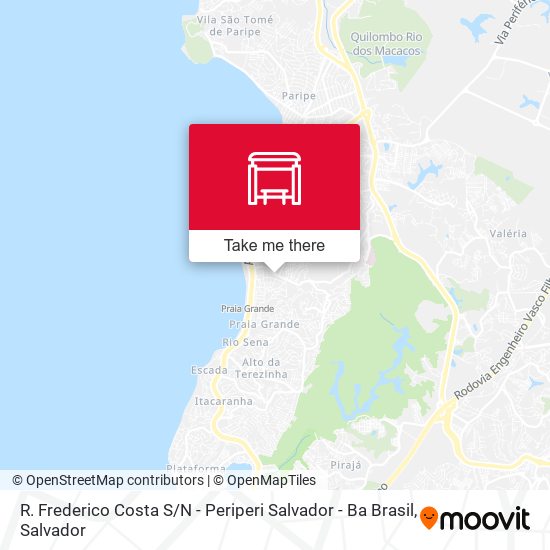 Mapa R. Frederico Costa S / N - Periperi Salvador - Ba Brasil