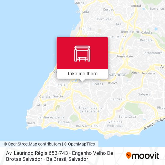 Mapa Av. Laurindo Régis 653-743 - Engenho Velho De Brotas Salvador - Ba Brasil