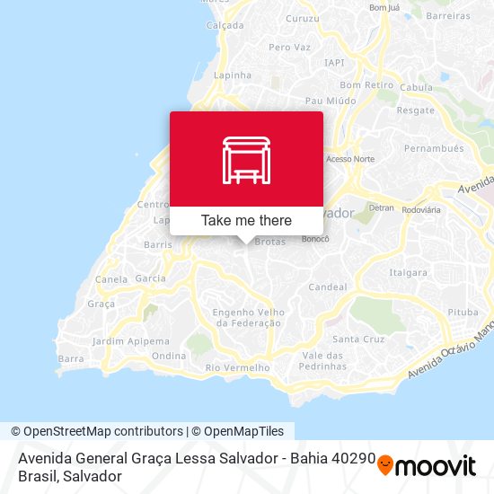 Mapa Avenida General Graça Lessa Salvador - Bahia 40290 Brasil