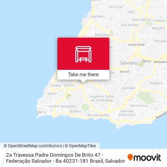 2a Travessa Padre Domingos De Brito 47 - Federação Salvador - Ba 40231-181 Brasil map