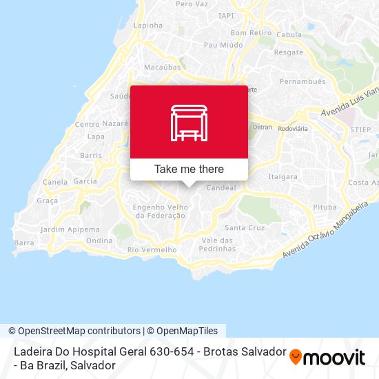 Mapa Ladeira Do Hospital Geral 630-654 - Brotas Salvador - Ba Brazil