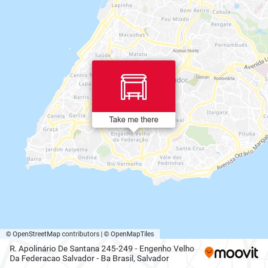 Mapa R. Apolinário De Santana 245-249 - Engenho Velho Da Federacao Salvador - Ba Brasil