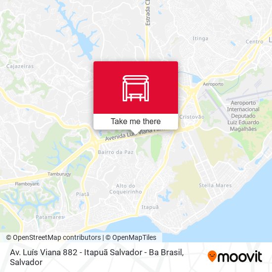 Mapa Av. Luís Viana 882 - Itapuã Salvador - Ba Brasil