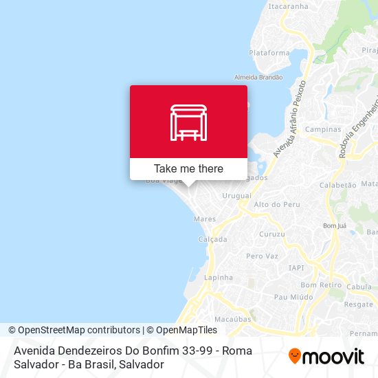 Mapa Avenida Dendezeiros Do Bonfim 33-99 - Roma Salvador - Ba Brasil