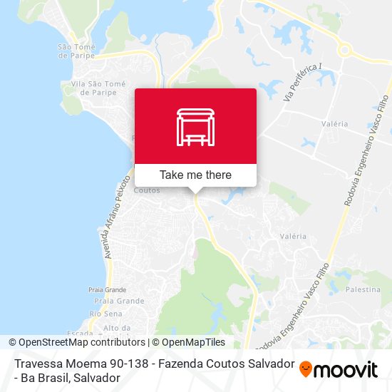 Mapa Travessa Moema 90-138 - Fazenda Coutos Salvador - Ba Brasil