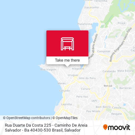 Mapa Rua Duarte Da Costa 225 - Caminho De Areia Salvador - Ba 40430-530 Brasil