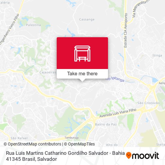 Mapa Rua Luís Martins Catharino Gordilho Salvador - Bahia 41345 Brasil