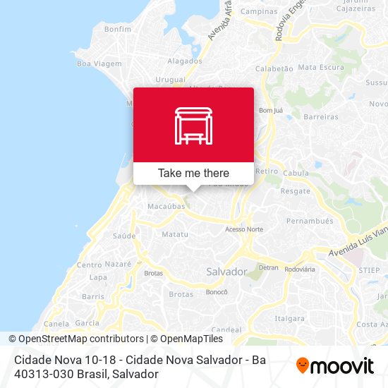 Cidade Nova 10-18 - Cidade Nova Salvador - Ba 40313-030 Brasil map