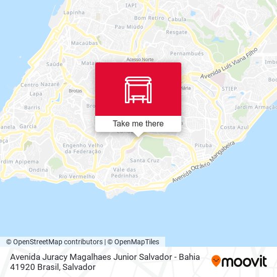 Mapa Avenida Juracy Magalhaes Junior Salvador - Bahia 41920 Brasil