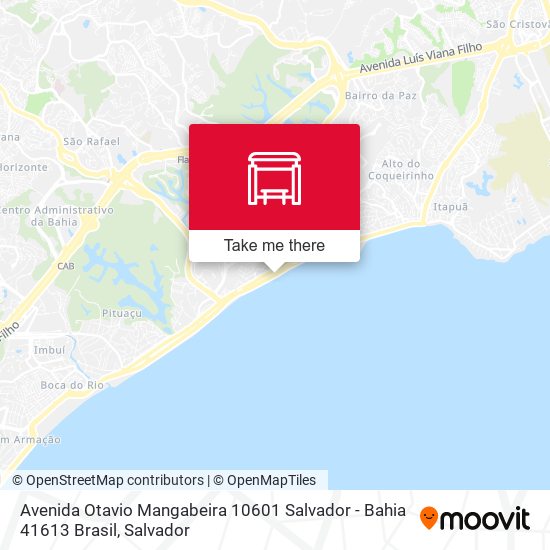 Avenida Otavio Mangabeira 10601 Salvador - Bahia 41613 Brasil map