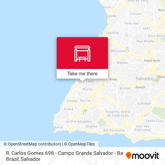 R. Carlos Gomes 698 - Campo Grande Salvador - Ba Brazil map