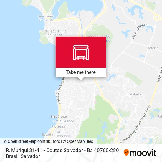 Mapa R. Muriqui 31-41 - Coutos Salvador - Ba 40760-280 Brasil