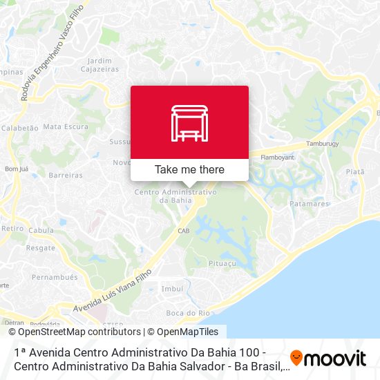 Mapa 1ª Avenida Centro Administrativo Da Bahia 100 - Centro Administrativo Da Bahia Salvador - Ba Brasil