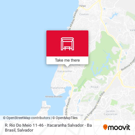 Mapa R. Rio Do Meio 11-46 - Itacaranha Salvador - Ba Brasil