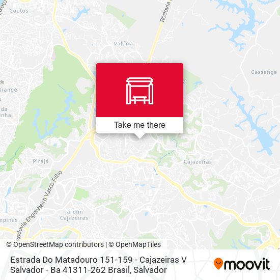 Mapa Estrada Do Matadouro 151-159 - Cajazeiras V Salvador - Ba 41311-262 Brasil
