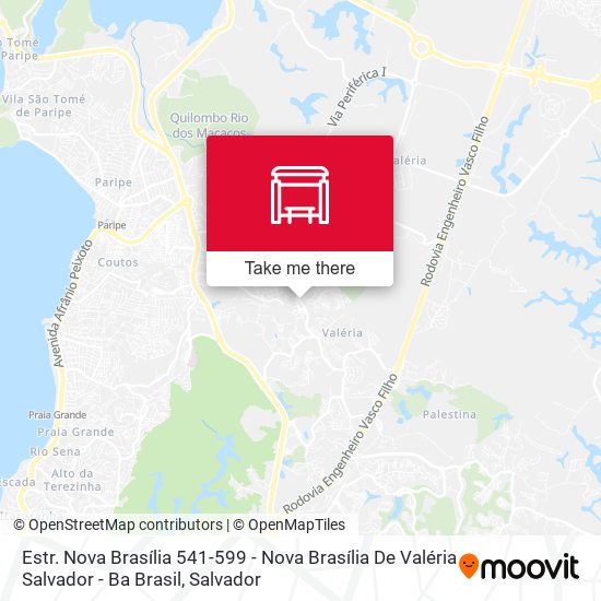 Mapa Estr. Nova Brasília 541-599 - Nova Brasília De Valéria Salvador - Ba Brasil