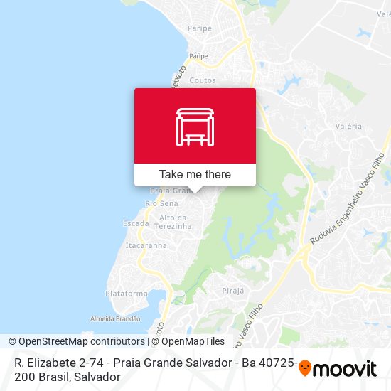 Mapa R. Elizabete 2-74 - Praia Grande Salvador - Ba 40725-200 Brasil