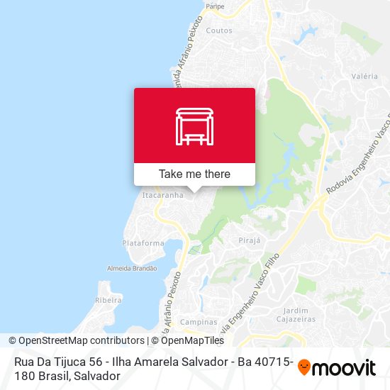 Mapa Rua Da Tijuca 56 - Ilha Amarela Salvador - Ba 40715-180 Brasil