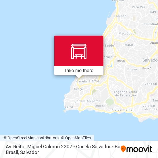 Mapa Av. Reitor Miguel Calmon 2207 - Canela Salvador - Ba Brasil