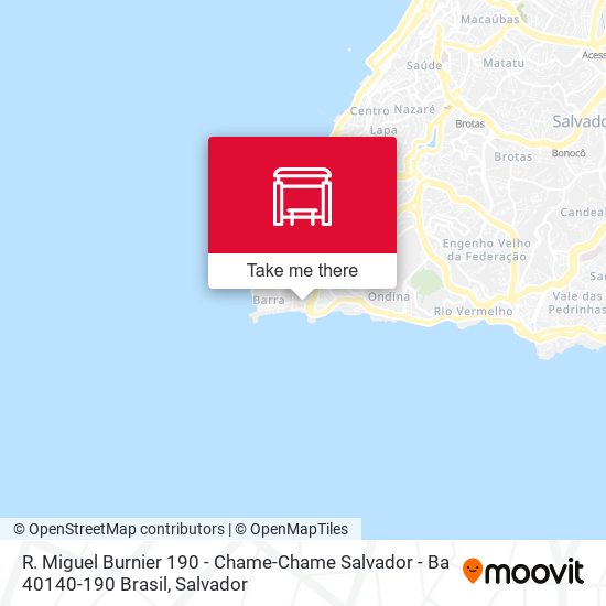 Mapa R. Miguel Burnier 190 - Chame-Chame Salvador - Ba 40140-190 Brasil