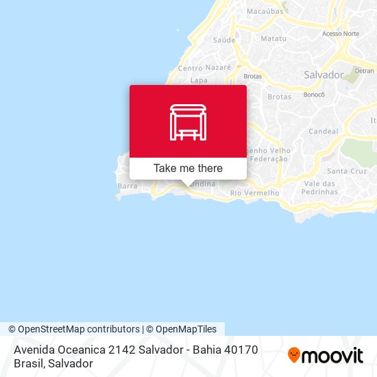 Mapa Avenida Oceanica 2142 Salvador - Bahia 40170 Brasil