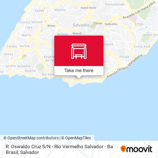 Mapa R. Oswaldo Cruz S / N - Rio Vermelho Salvador - Ba Brasil