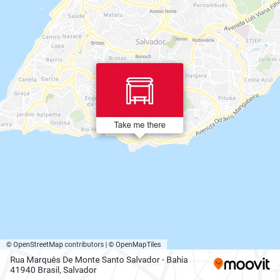 Mapa Rua Marquês De Monte Santo Salvador - Bahia 41940 Brasil