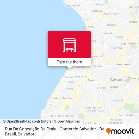 Rua Da Conceição Da Praia - Comercio Salvador - Ba Brasil map