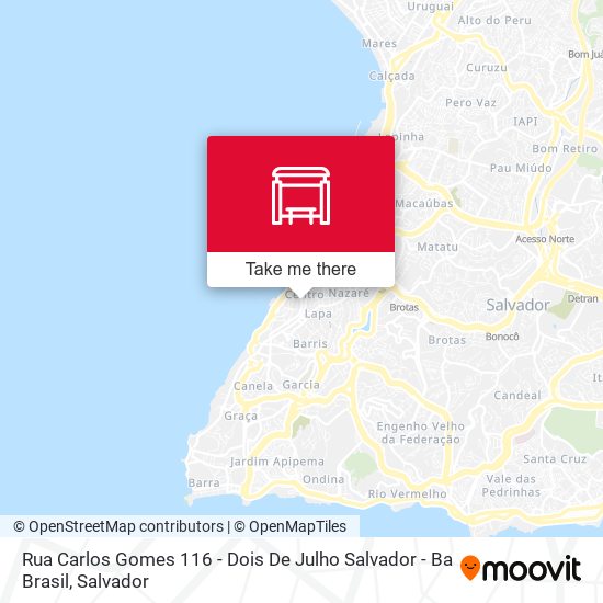 Mapa Rua Carlos Gomes 116 - Dois De Julho Salvador - Ba Brasil